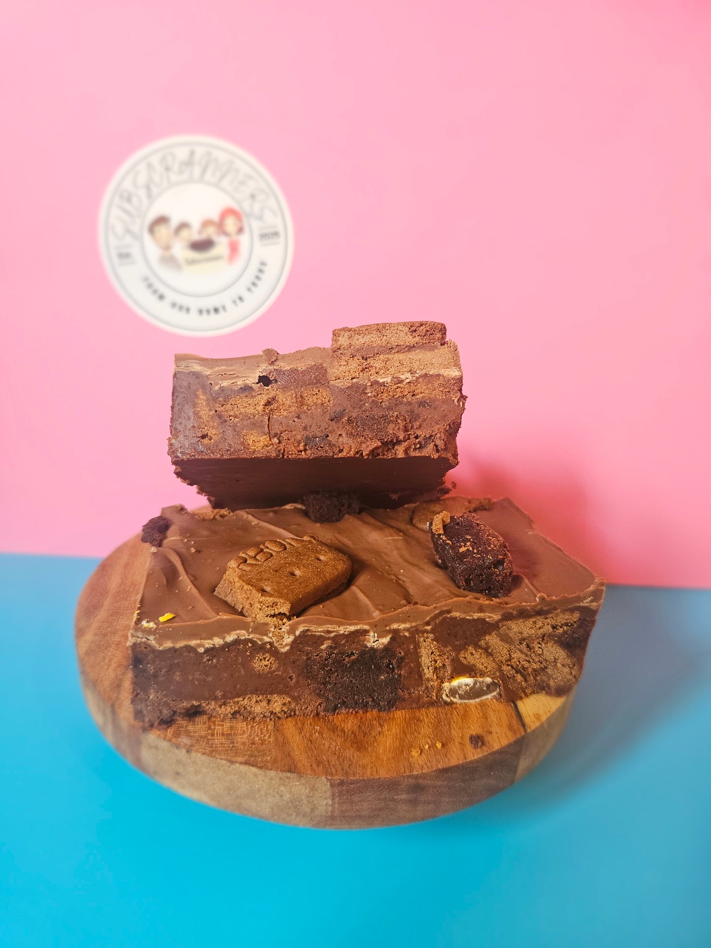 Bourbon Brownie Crunch Slice (ready now)