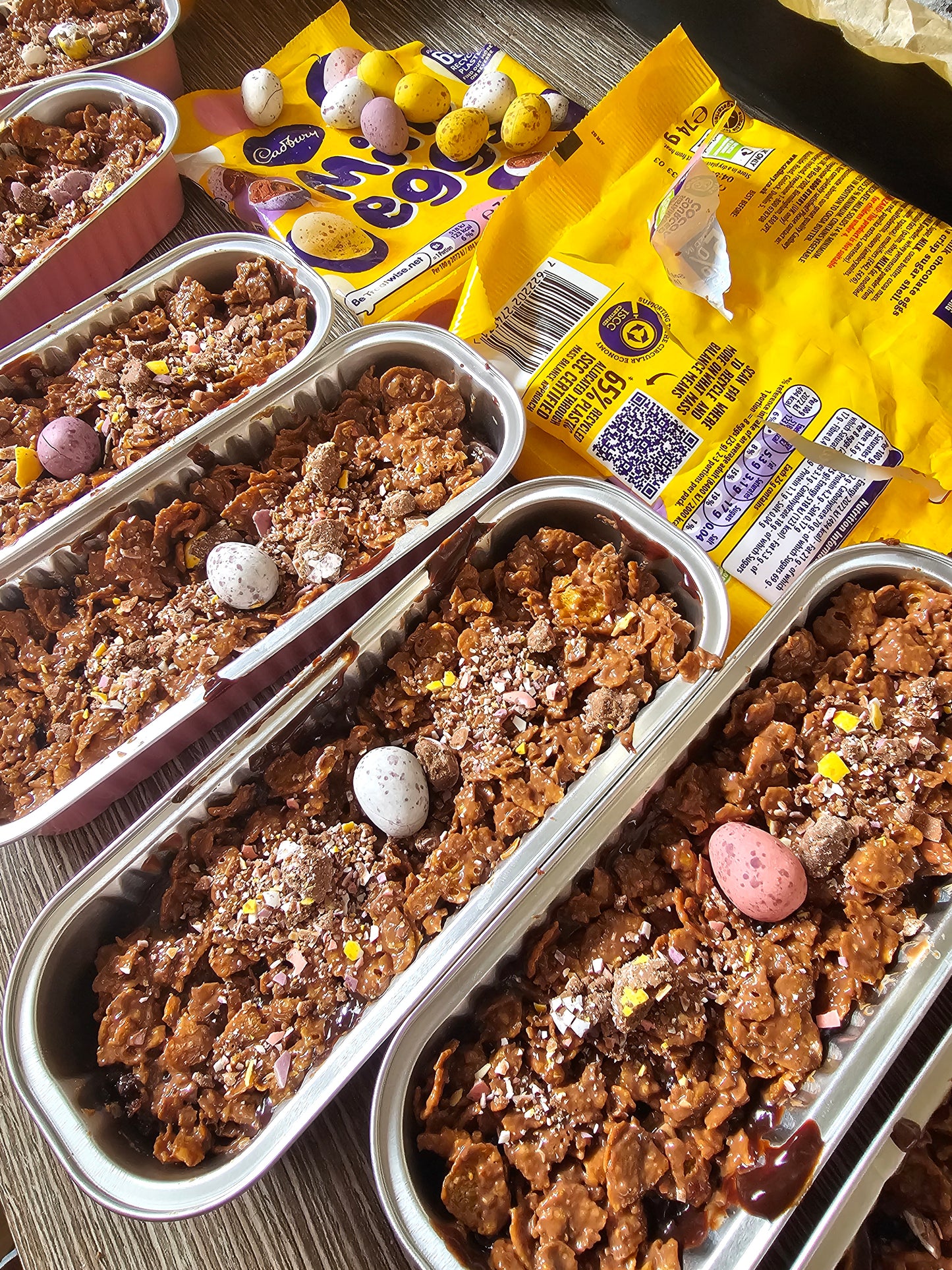 Mini Eggs Cornflake + Fudge Cake Pots (ready now)