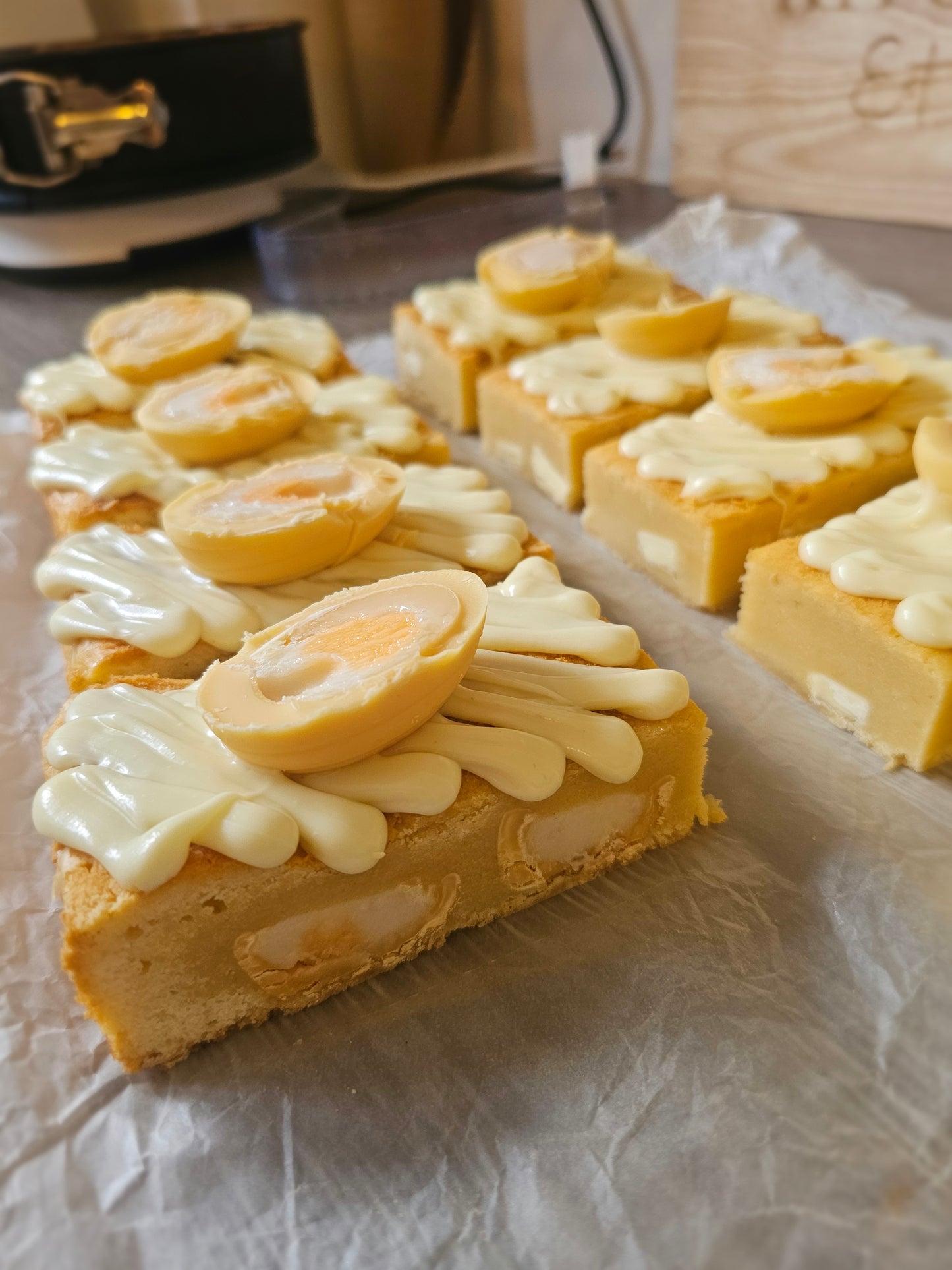 White Chocolate Creme Egg Loaded Blondie (ready now)