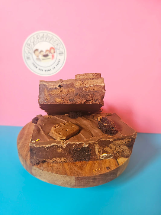 Bourbon Brownie Crunch Slice (ready now)