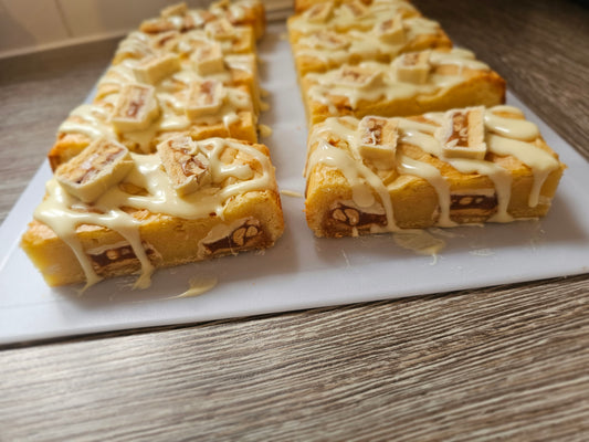 White Chocolate Snickers Blondies (ready now)