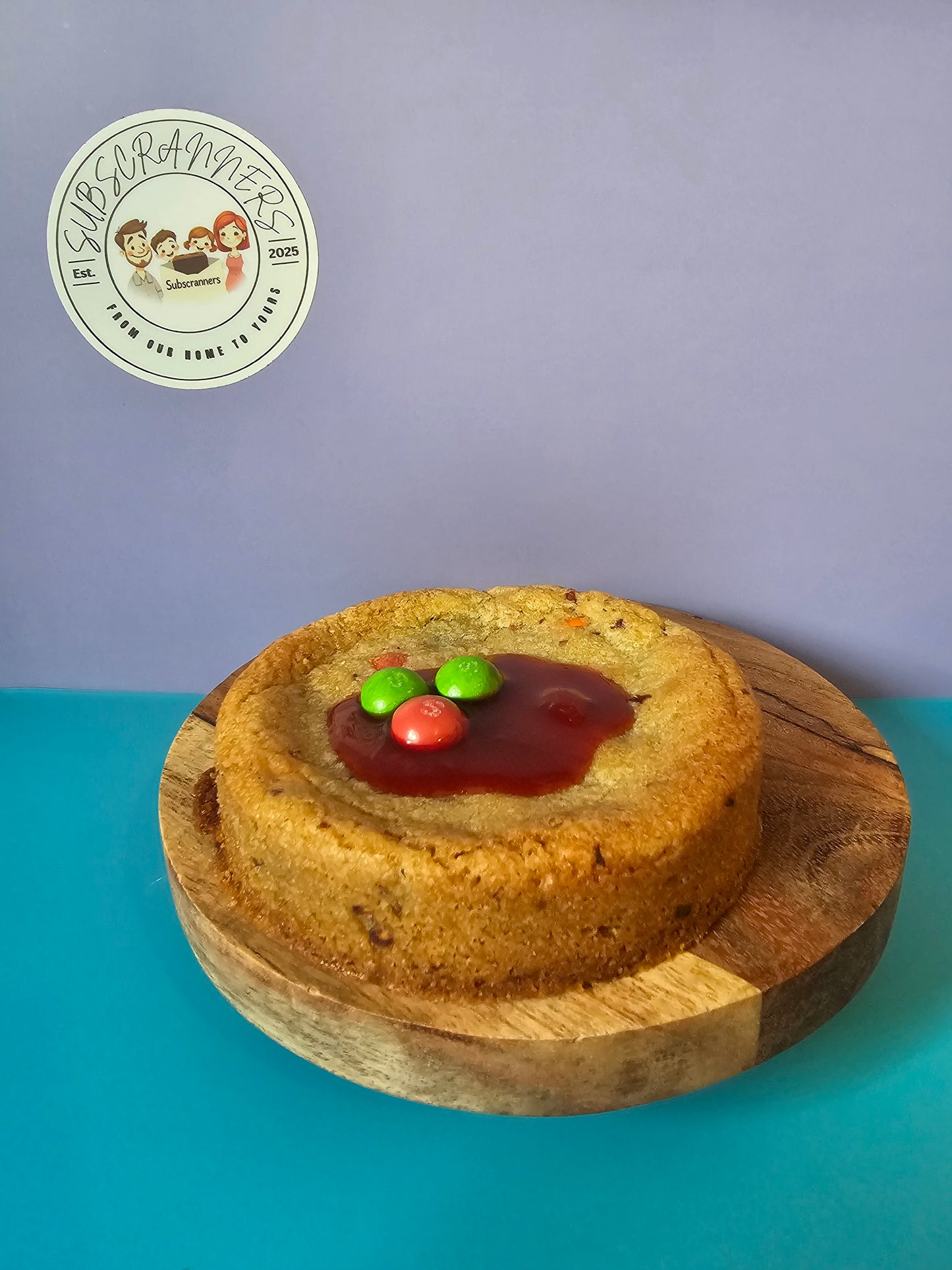 *FREEZER SALE* Skittles + Raspberry Deep Pan Cookie (ready now)
