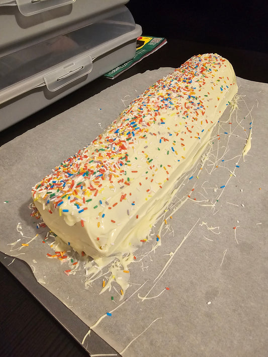 Birthday Cake Blondie Roll Slice (ready now)